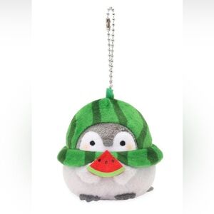 Koupen Chan Watermelon Plush Mascot Keychain Charm Bag Clip Kawaii Penguin Japan